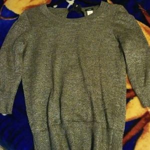 Sparkling silver J Crew pullover